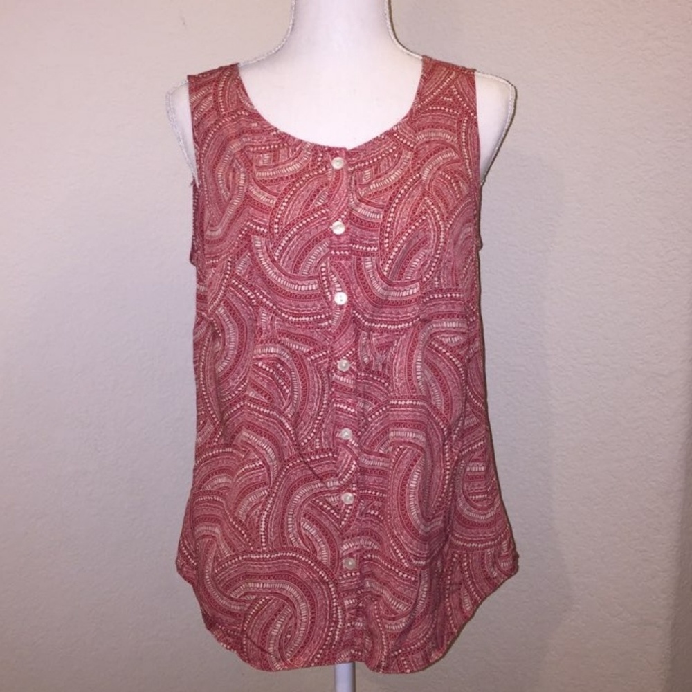 Croft& Barrow button up sleeveless blouse